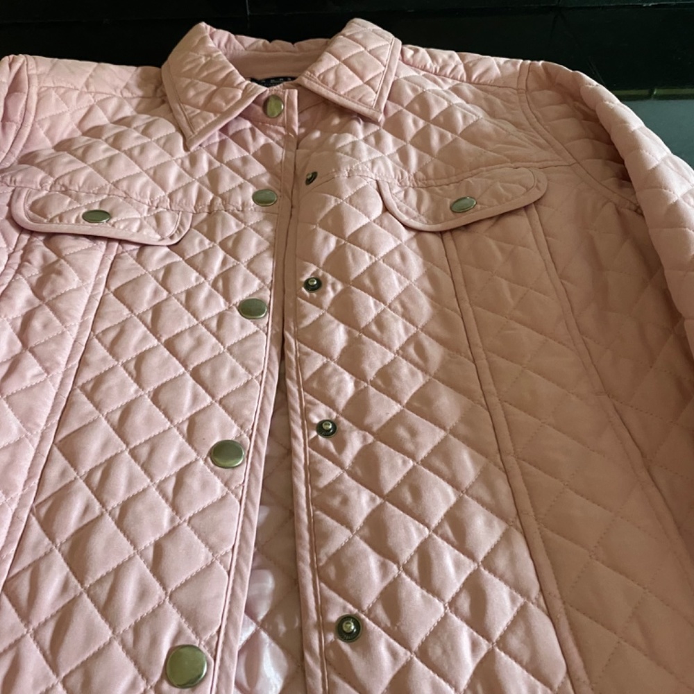 Crazy Horse Pink Quilted Jacket Liz Claiborne